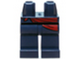 Dark Blue Hips and Legs with Tied Dark Red Sash Pattern