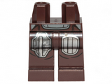 Dark Brown Hips and Legs with SW Mandalorian Silver Beskar Armor Plates Pattern