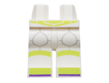 White Hips and Legs with Lime Belt, Knee Pads and Toes with Dark Purple Trim Pattern