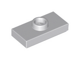 Light Bluish Gray Plate, Modified 1 x 2 with 1 Stud with Groove (Jumper)