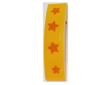 Bright Light Orange Slope, Curved 4 x 1 x 2/3 Double with 4 Orange Stars Pattern (Sticker) - Set 40228