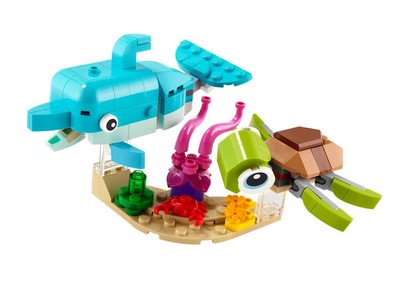 lego 2022 set 31128 Dolphin and Turtle Le Dauphin et la Tortue