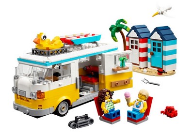 lego 2023 set 31138 Beach Camper Van Camping-car à la plage