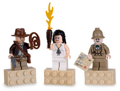 lego 2009 set 852504 Magnet Set, Minifigures Indiana Jones 