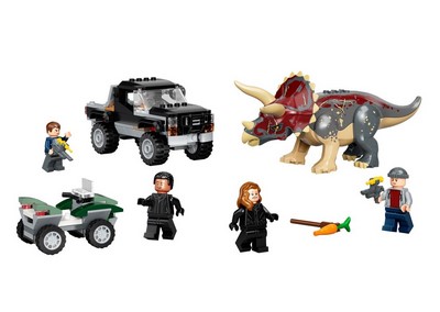 lego 2022 set 76950 Triceratops Pickup Truck Ambush