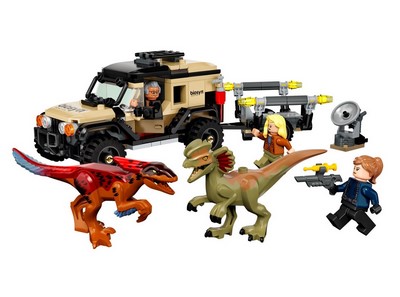 lego 2022 set 76951 Pyroraptor & Dilophosaurus Transport