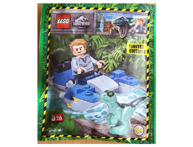 lego 2023 set 122331 Owen with Swamp Speeder and Raptor paper bag