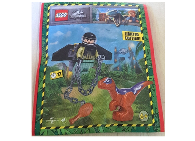 lego 2023 set 122332 Ranger with Jet Pack and Raptor paper bag