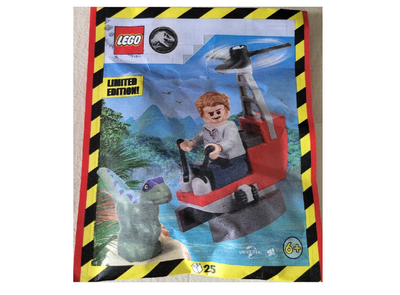 lego 2024 set 122403 Owen with Helicopter and Raptor paper bag