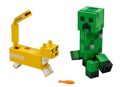 lego 2020 set 21156 BigFig Creeper and Ocelot Bigfigurine Creeper™ et ocelot