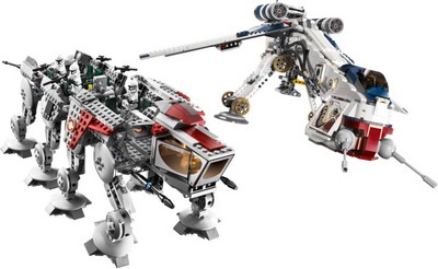 lego 2009 set 10195 Republic Dropship with AT-OT Walker 