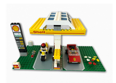 lego 1999 set 1256 Shell Petrol Pump 