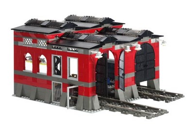 lego 2003 set 10027 Train Engine Shed 