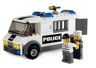 lego 2005 set 7245 Prisoner Transport - Black/Green Sticker Version 