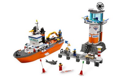 lego 2008 set 7739 Coast Guard Patrol Boat and Tower