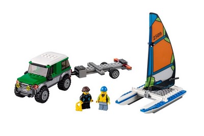 lego 2017 set 60149 4×4 with Catamaran 