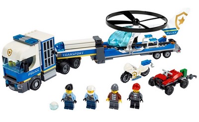 lego 2020 set 60244 Police Helicopter Transport Le transport de l'hélicoptère de la police