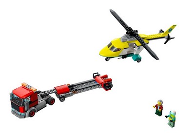 lego 2022 set 60343 Rescue Helicopter Transport Le transport de l’hélicoptère de secours