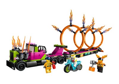 lego 2023 set 60357 Stunt Truck Ring of Fire Challenge Le défi de cascade : les cercles de feu