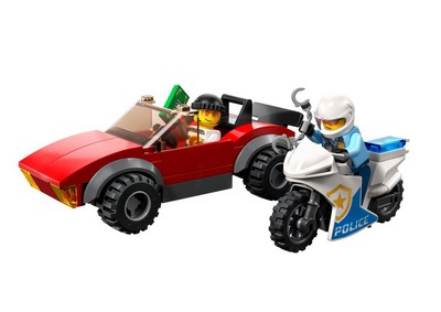 lego 2023 set 60392 Police Bike Car Chase La course-poursuite de la moto de police