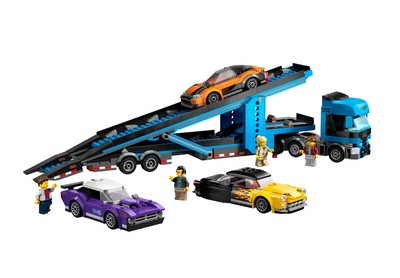 lego 2024 set 60408 Car Transporter Truck with Sports Cars Le camion de transport de voitures de sport