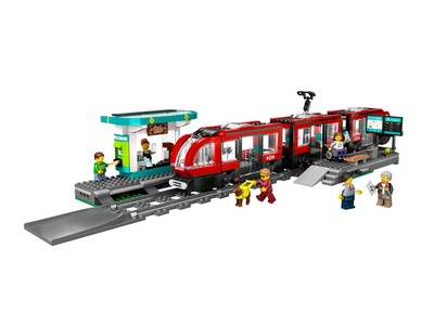 lego 2024 set 60423 Downtown Streetcar and Station Le tramway et la station du centre-ville